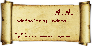 Andrásofszky Andrea névjegykártya