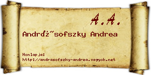 Andrásofszky Andrea névjegykártya